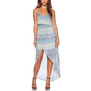 Sanctuary Waterfall Hi Low Racerback Dress in Blue Island